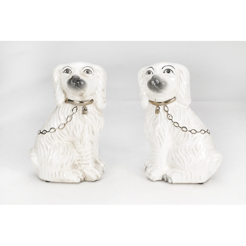 STAFFORDSHIRE SPANIEL DOG FIGURINES selling SET